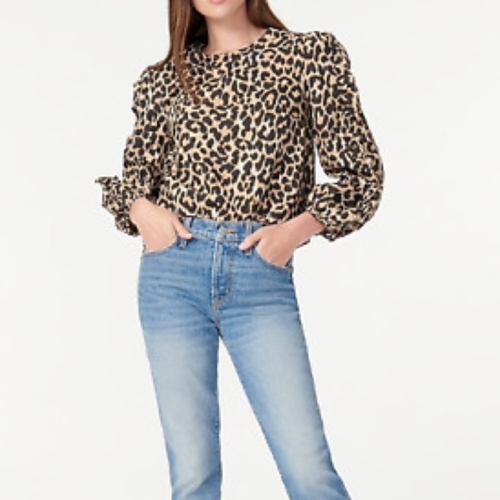 J.Crew Cheetah Print Blouse